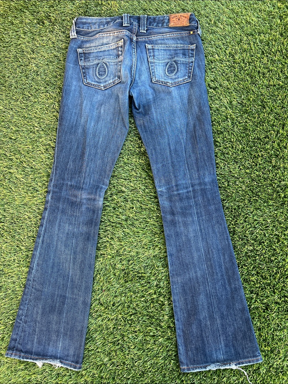 Lucky Brand Women's Dark Blue Flare Jeans - Picture 7 of 11